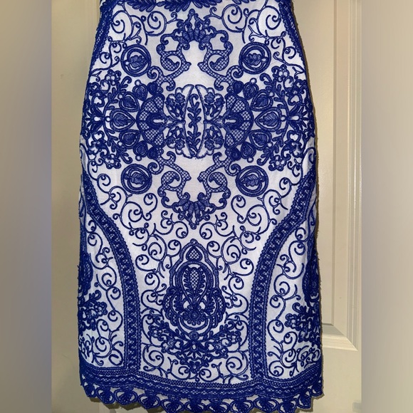 Yoanna Baraschi Blue Pepin Sheath Dress size 4 - Picture 9 of 15